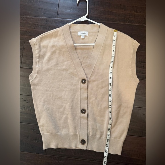 Evereve button up academic preppy sweater vest collegiate size M minimalist 90’s - Picture 4 of 8